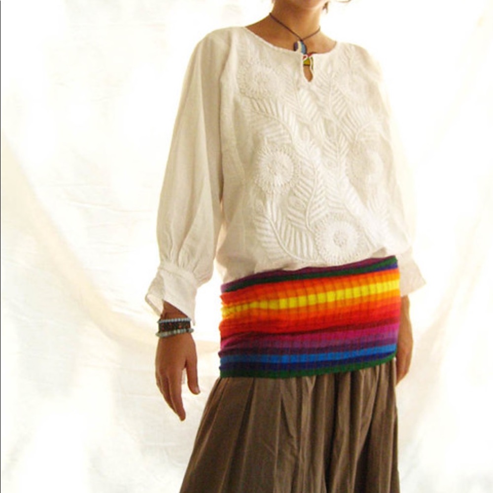 Bohemian Blouse Embroidered Mexican Chic